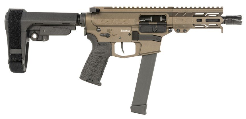 CMMG Banshee Pstl MKGS 9mm 5" MLOK MBrnz 33rd