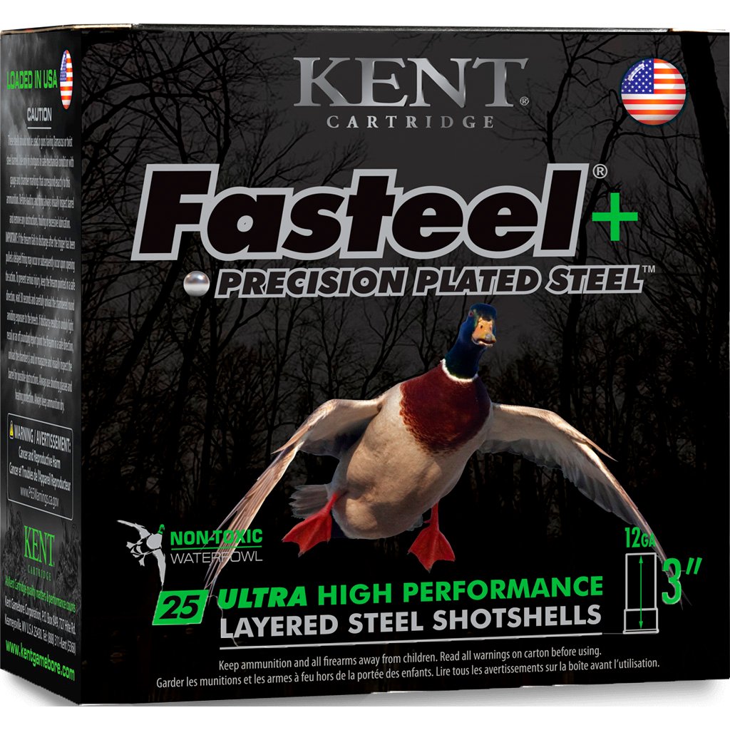 Kent Fasteel Precison Plated Steel Load 12ga. 3 in. 1 1/4oz. 2 & 4 25 rd.