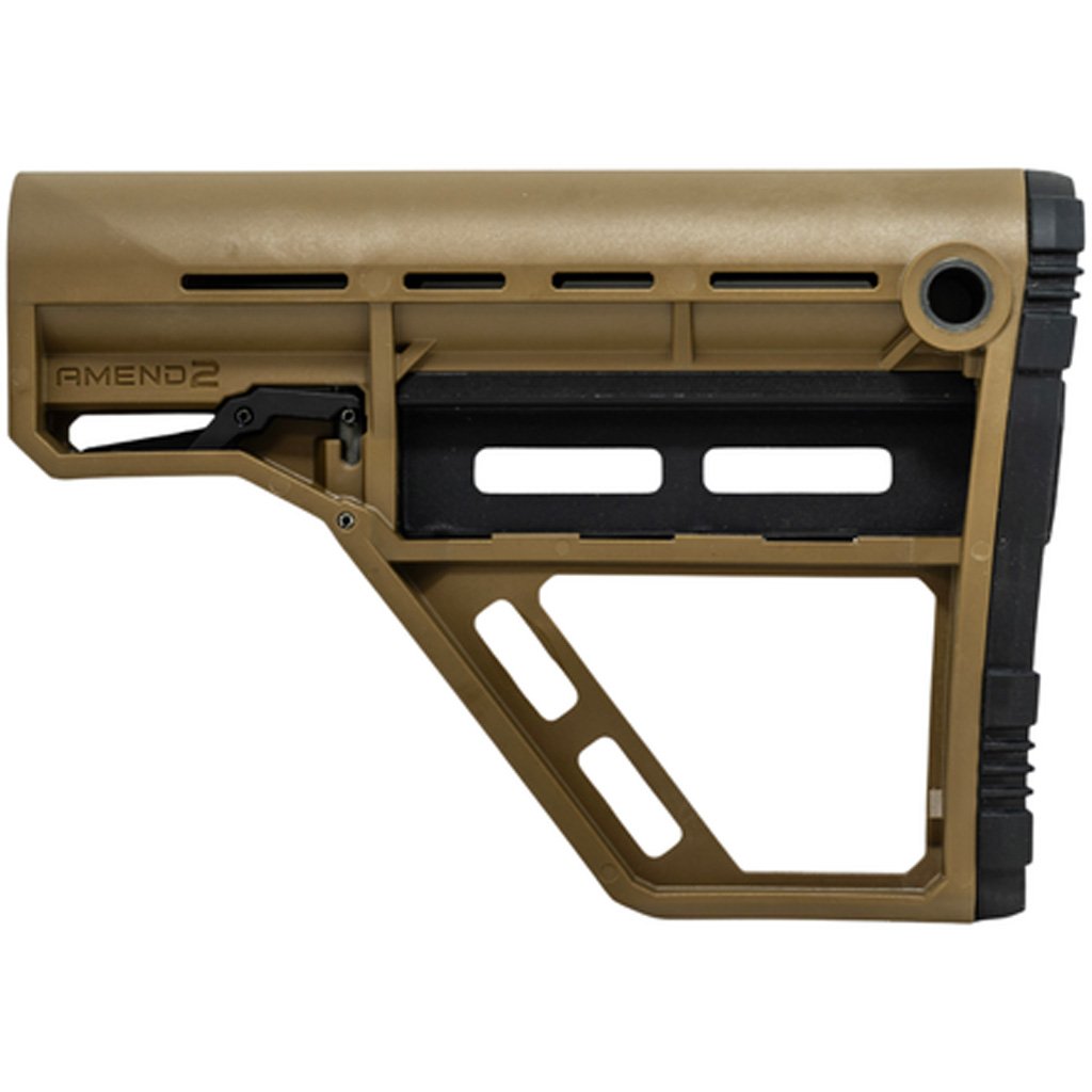 Amend2 AMS Modular Mil Spec Carbine Stock Base M-Lok Coyote Brown