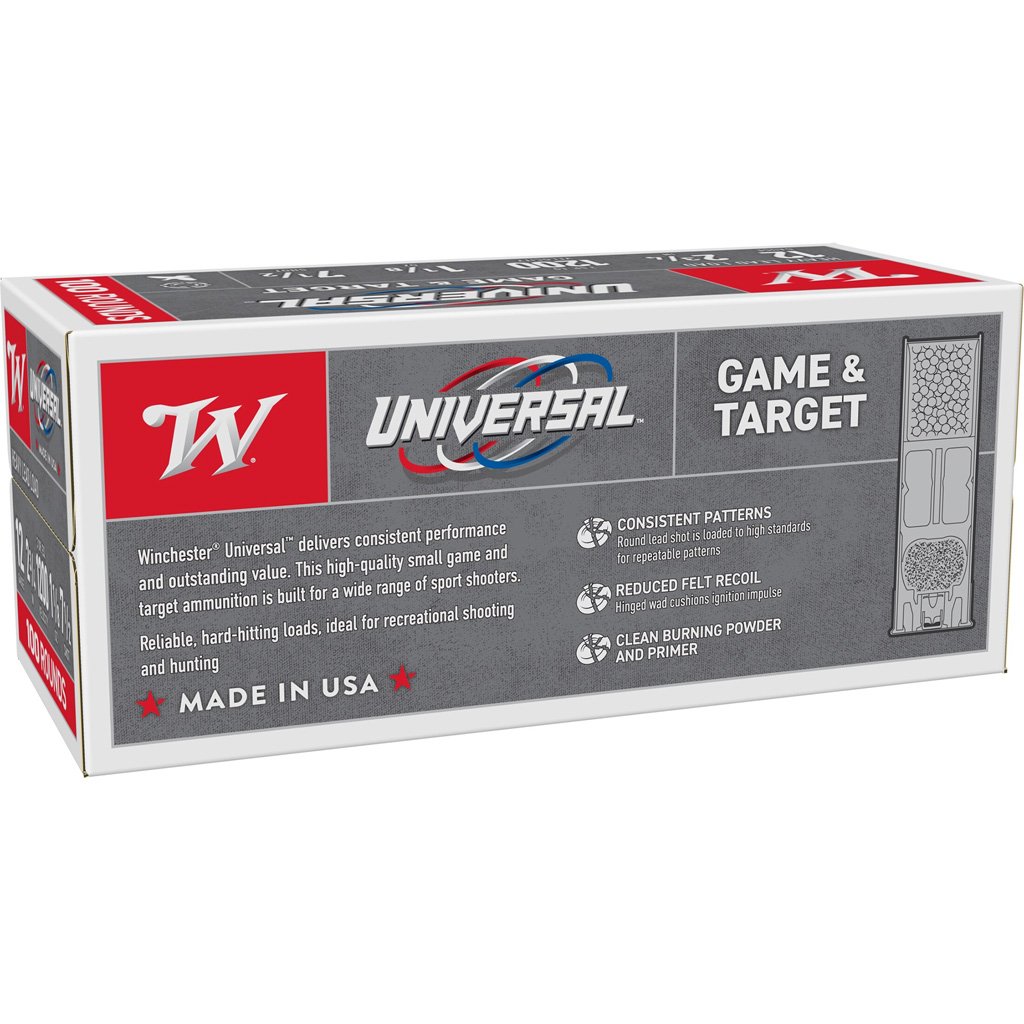 Winchester Universal Light Target Shotshell 12 ga. 2 3/4 in. 1 1/8 oz. 7.5 Shot 100 rd.