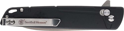 S&W KNIFE 24/7 CROSSBAR FOLDER - 3.25" SS/BLACK GENTLEMAN