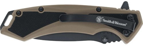 S&W KNIFE EXTREME OPS SPRING - AST 3.25" BLACK/POLY GRIP
