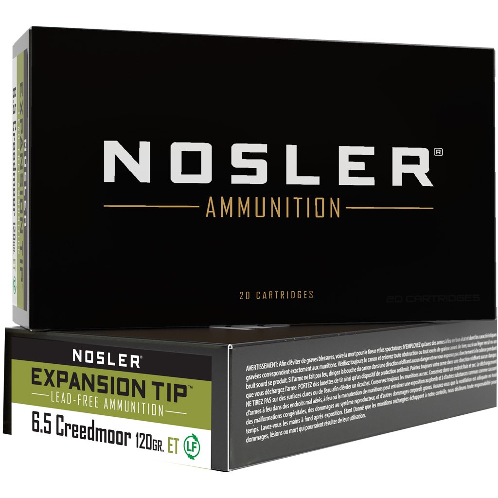 Nosler Expansion Tip Rifle Ammunition 6.5mm Creedmoor 120 gr. ET SP 20 rd.