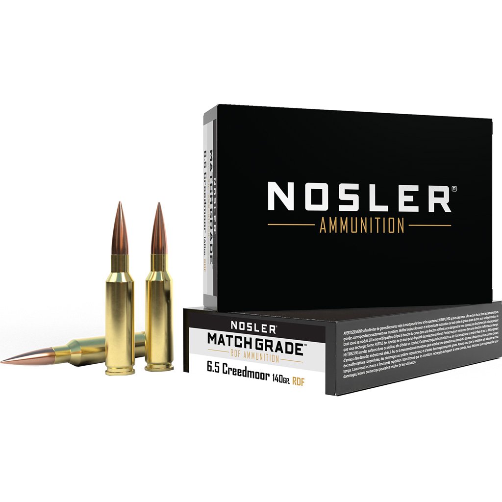Nosler Match Grade Rifle Ammunition 6.5mm Creedmoor 140 gr. RDF HPBT 20 rd.