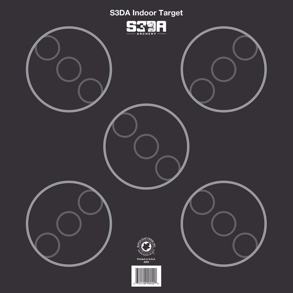 Maple Leaf S3DA 3D Target Face Black ASA 25 pk.