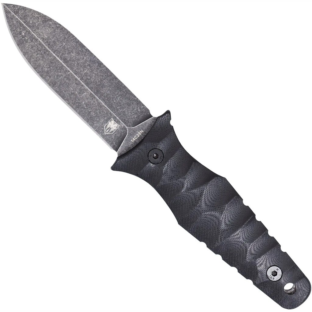 CobraTec Claymore Single Blade Dagger Fixed Blade Black Stonewash