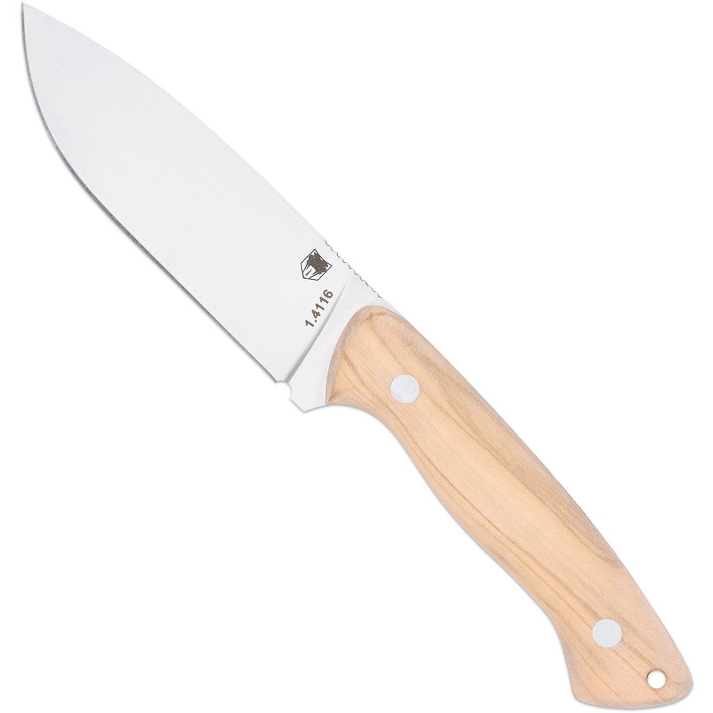CobraTec Fixed Blade Twin Mountain Knife Fixed Blade Olivewood 4.5"