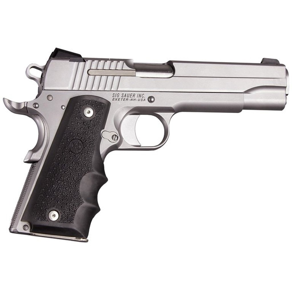 Hogue Rubber Grip w/Finger Grooves 1911 Gov't Model Black