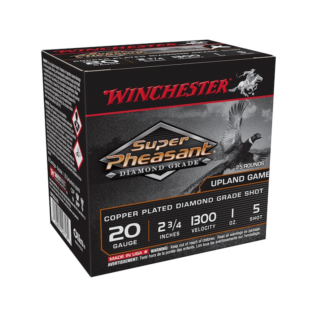 Winchester Super Pheasant Diamond Grade Load 20 ga. 2.75 in. 5 Shot 25 rd.