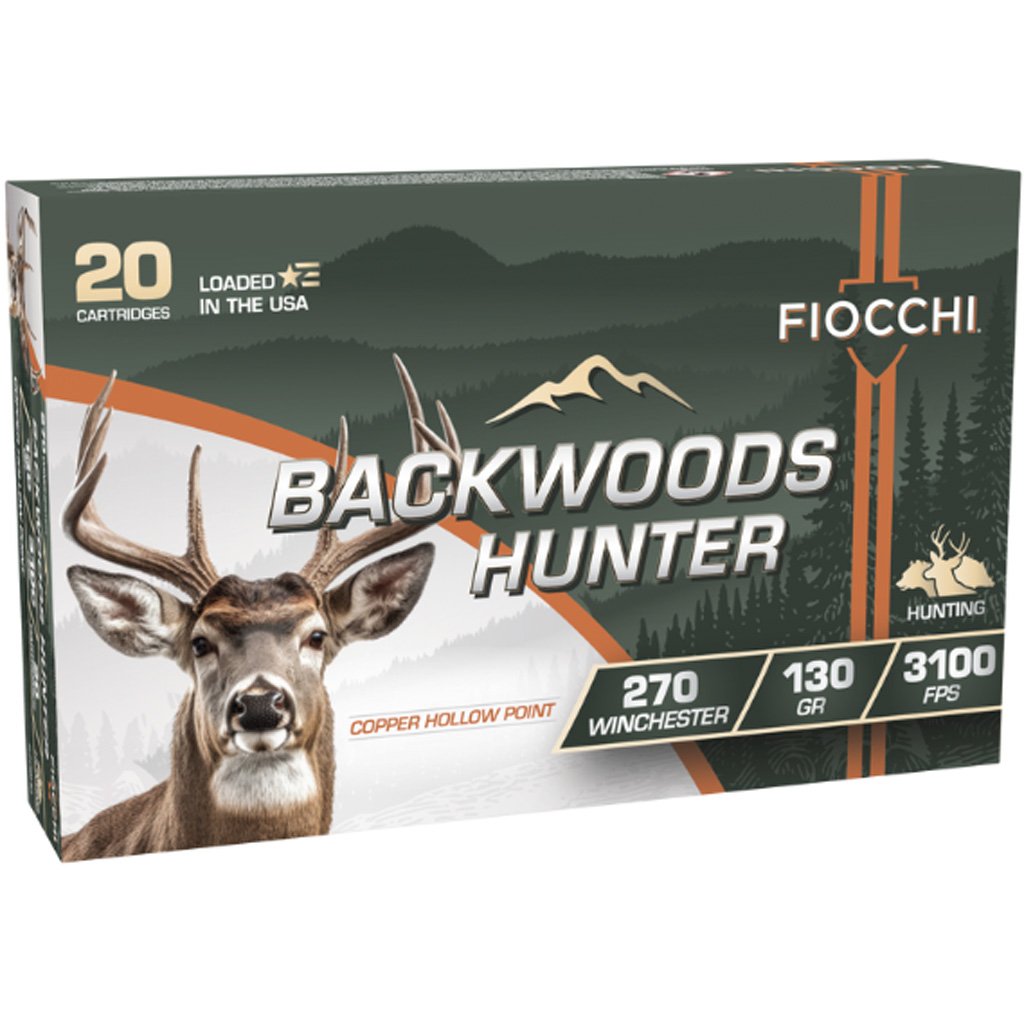 Fiocchi Backwoods Hunter Rifle Ammo 270 Win. 130 gr. CHP 20 rd.
