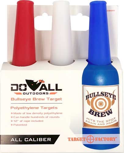 DO-ALL TARGET FACTORY BOTTLES - W/CORD 3PK RED/WHITE/BLUE