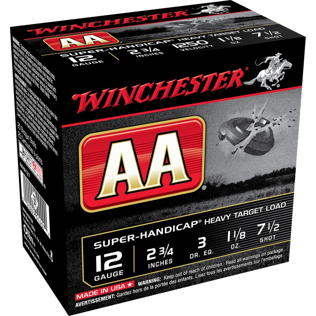 Winchester AA Super Handicap Load 12 ga. 2.75 in. 1 1/8 oz. 7.5 Shot 25 rd.