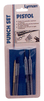 LYMAN PISTOL PUNCH SET - 5 PUNCHES