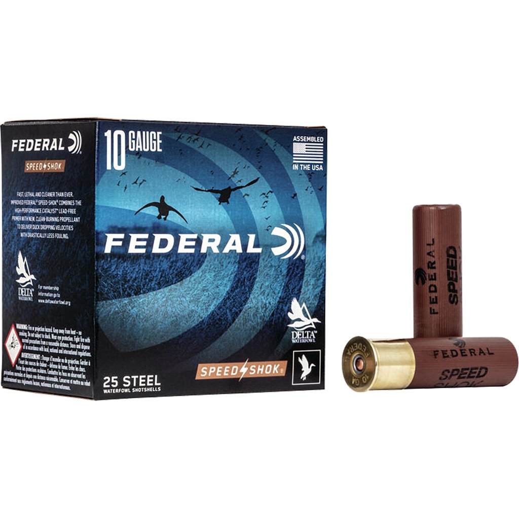 Federal Speed-Shok Load 10 Gauge 3.5 in. 1 1/2 oz. BBB Shot 25 rd.