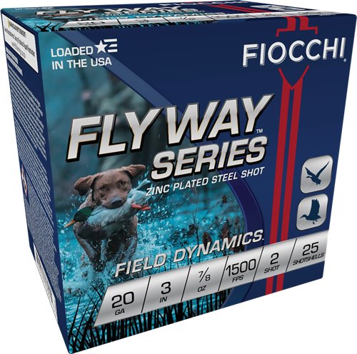 FIOCCHI FLYWAY 20GA 3" 7/8OZ - #2 1500FPS 25RD 10BX/CS