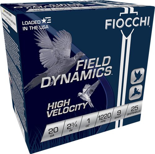 FIOCCHI 20GA 2.75" 1OZ #9 - 1220FPS 25RD 10BX/CS