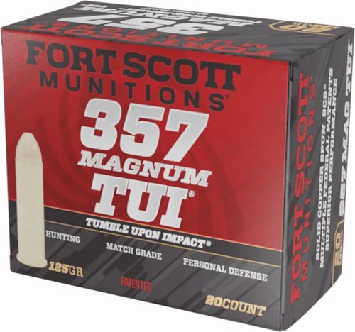 FORT SCOTT 357 MAG 125GR TUI - SOLID COPPER 20RD 25BX/CS