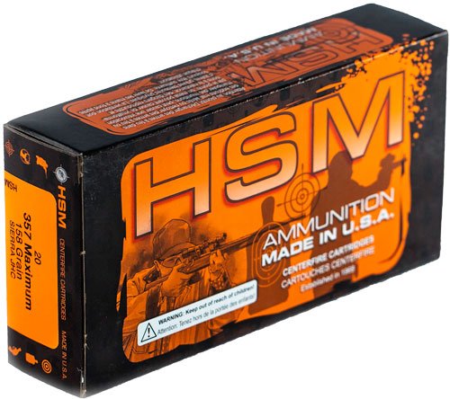 HSM 357 MAXIMUM 158GR JHP - 20RD 25BX/CS