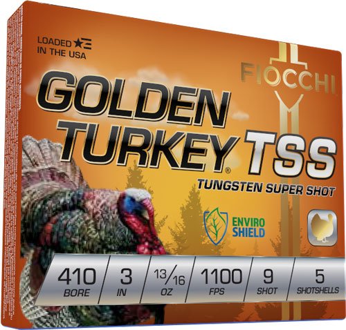 FIOCCHI GOLDEN TURKEY TSS 410 - 3" 13/16OZ #9 5RD 10BX/CS