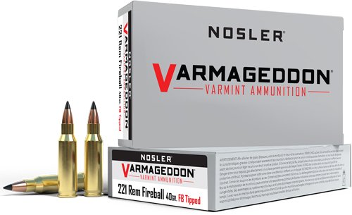 NOSLER VARMAGEDDON 221 REM - FIREBALL 40GR FBT 20RD 10BX/CS