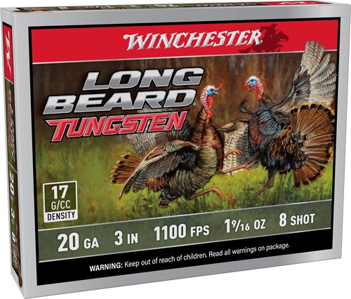 WINCHESTER LONG BEARD TS17 - 20GA 3" 1-9/16OZ #8 5RD 10BX/