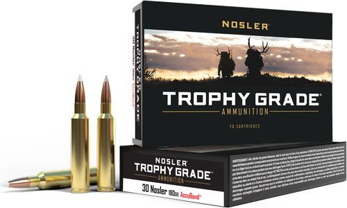 NOSLER TROPHY GRADE 30 NOSLER - 180GR ACCUBOND 20RD 10BX/CS