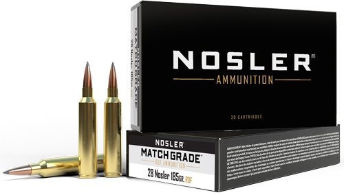 NOSLER MATCH GRADE 28 NOSLER - 185GR RDF HPBT 20RD 10BX/CS