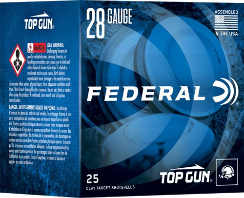 FEDERAL TOP GUN 28GA 2.75" 3/4 - OZ #8 1330FPS 250RD CASE LOT