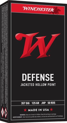 WINCHESTER USA 357 SIG - 125GR JHP 50RD 10BX/CS