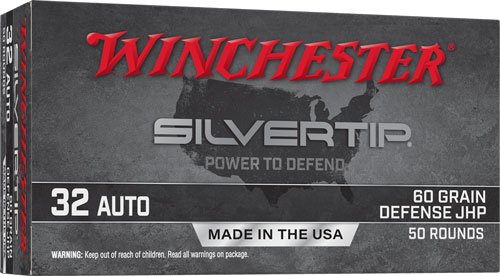 WINCHESTER SILVERTIP 32 ACP - 60GR HP 50RD 10BX/CS