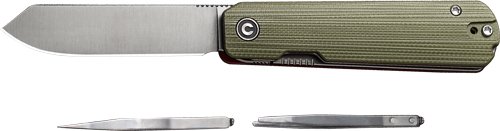 CIVIVI KNIFE SENDY 2.83" - MILLED GREEN/RED G-10 CLAM PK