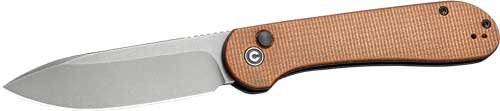 CIVIVI KNIFE ELEMENTUM 3.47" - BROWN MICARTA/GRAY STONEWASH