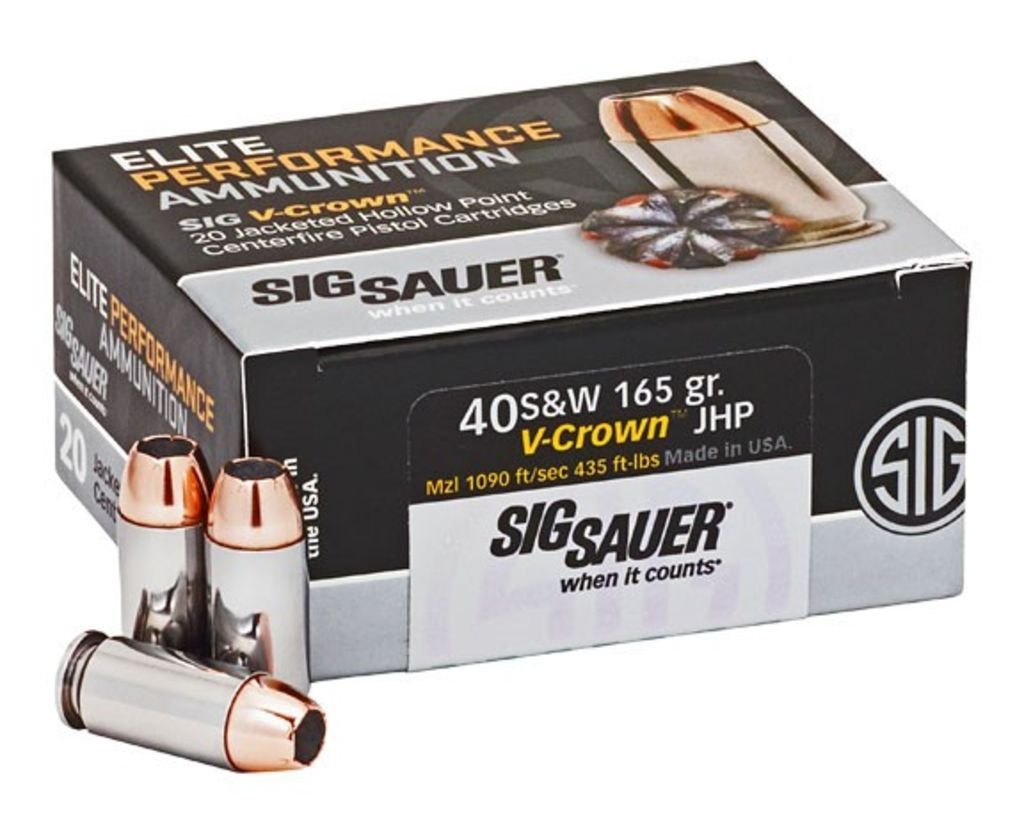 SIG 40SW 165GR V-CROWN 20RD