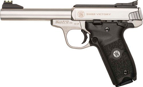 S&W SW22 VICTORY 5.5" ADJ. - 10-SHOT STAINLESS POLYMER