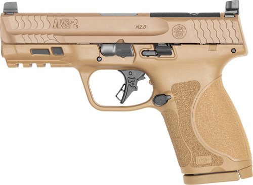 S&W M&P9 M2.0 COMPACT 9MM 4" - 15-SH OPTICS READY NO SFTY FDE