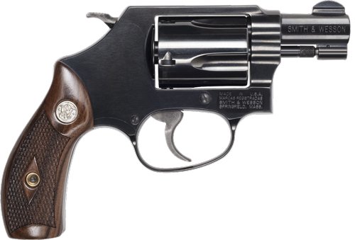 S&W 36 CLASSIC 38SPL+P 1.875" - FS BLUED CHECKERED WOOD NO LOK