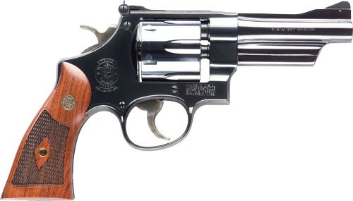 S&W 27 CLASSIC 357MAG 4"AS - BLUED CHECKERED WOOD GRIPS