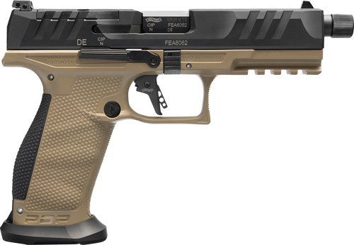 WALTHER PDP OR PRO SD 9MM 5.1" - 18-SHOT TAN POLYOMER FRAME