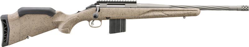 RUGER AMERICAN GENII RANCH - 6MM ARC 16.1" COBALT FDE SPLAT