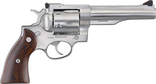 RUGER REDHAWK 44 REM MAG 5.5" - STAINLESS WOOD ADJUSTABE