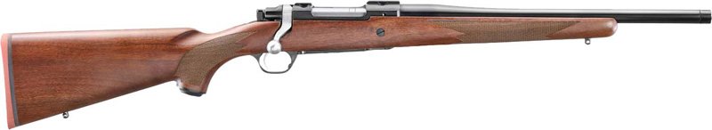 RUGER HAWKEYE HUNTER 308 WIN - 16.6" BLUE WALNUT THREADED