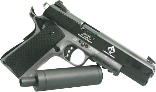 GERMAN SPORT 1911 AD-OPS 22LR - 5" BLACK/GREY 10RD W/RAIL