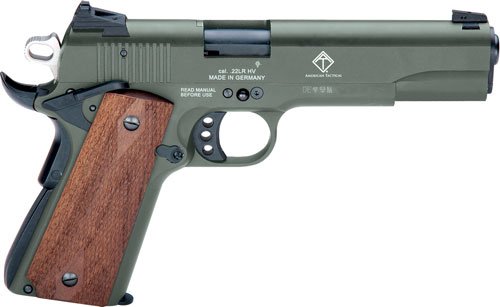 GERMAN SPORT 1911 22LR - 5" OD GREEN/FAUX WOOD 10RD