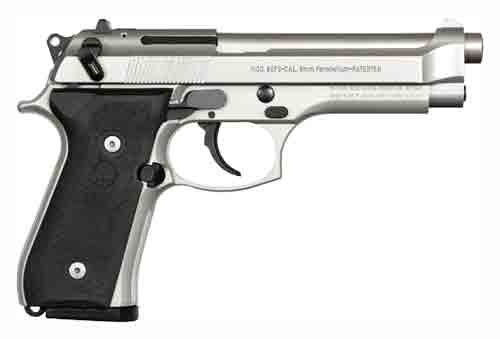 BERETTA 92FS 9MM 4.9" 10RD - INOX BLACK RUBBER GRIPS USA