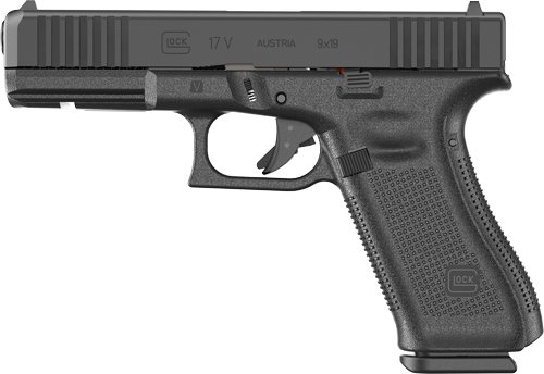 GLOCK 17 9MM V FIXED SIGHT - 17-SHOT BLACK FRONT SERRATIONS
