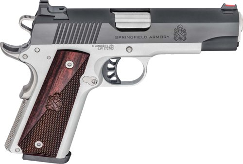 SPRINGFIELD 1911 RONIN 10MM - 5" SS/BLUED W/ WOOD GRIPS
