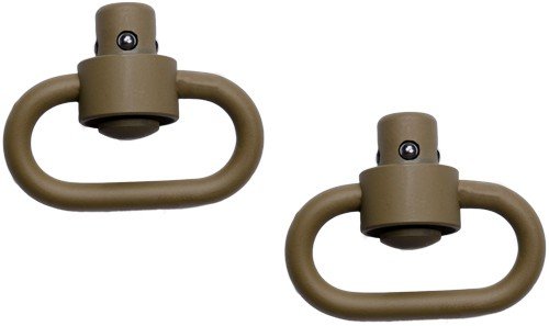 GROVTEC HD PUSH BUTTON SWIVELS - CERAKOTE FDE 1 1/4" 2-PACK