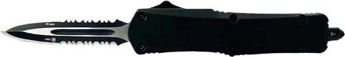 TEMPLAR KNIFE LARGE OTF BLACK - RUBBER 3.5" BLACK DAGGER SRRTD