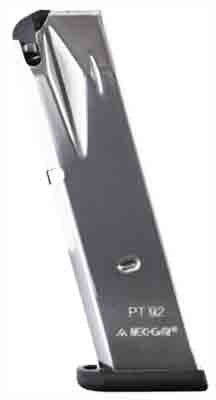 MEC-GAR MAGAZINE TAURUS PT92 - 9MM LUGER 15RD NICKEL