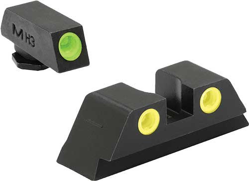 MEPROLIGHT NIGHT SIGHT FIXED - SET GREEN/YELLOW FOR GLOCK